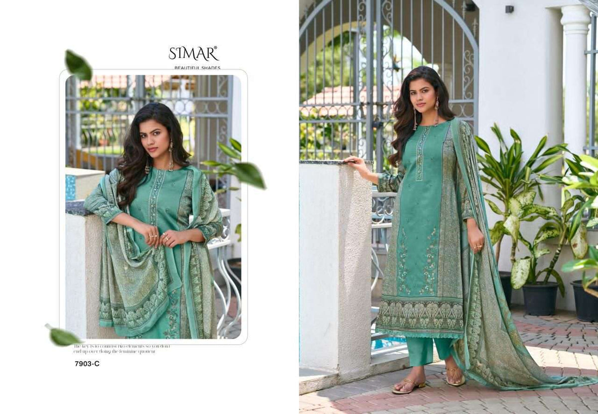 Glossy Arushi Digital Printed Cotton Dress Material