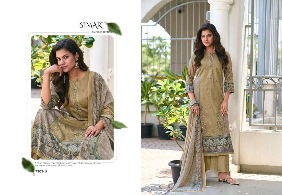 Glossy Arushi Digital Printed Cotton Dress Material