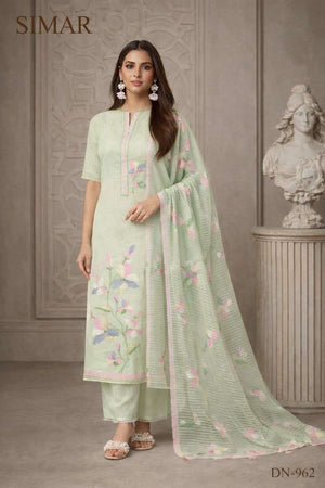 Glossy D-962 Cotton Jacquard Dress Material Wholesale