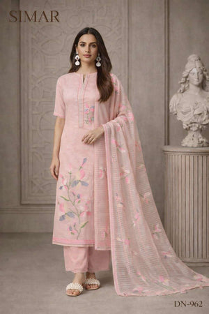 Glossy D-962 Cotton Jacquard Dress Material Wholesale