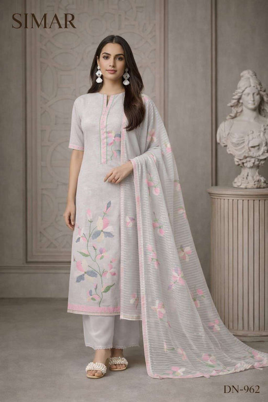 Glossy D-962 Cotton Jacquard Dress Material Wholesale