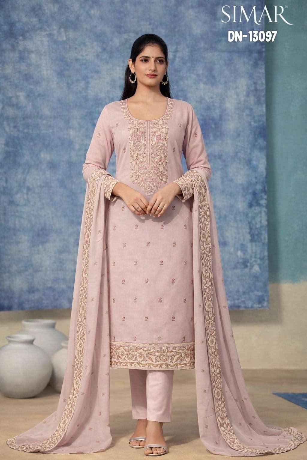Glossy Simar D 13097 Pure Mal Cotton Dress Material