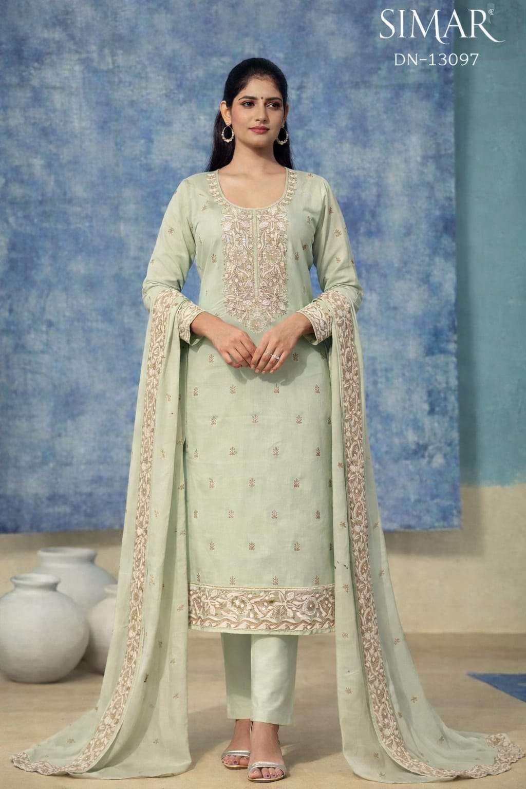 Glossy Simar D 13097 Pure Mal Cotton Dress Material