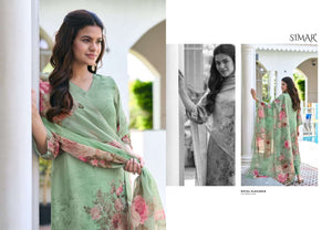 Glossy Elnaaz Pure Viscose Organza Dress Material