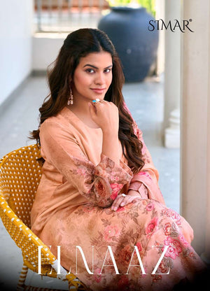 Glossy Elnaaz Pure Viscose Organza Dress Material