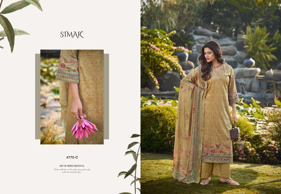 Glossy Faiza Satin Digital Print Dress Material - Amrah Wholesale