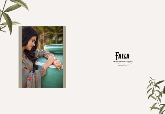 Glossy Faiza Satin Digital Print Dress Material - Amrah Wholesale