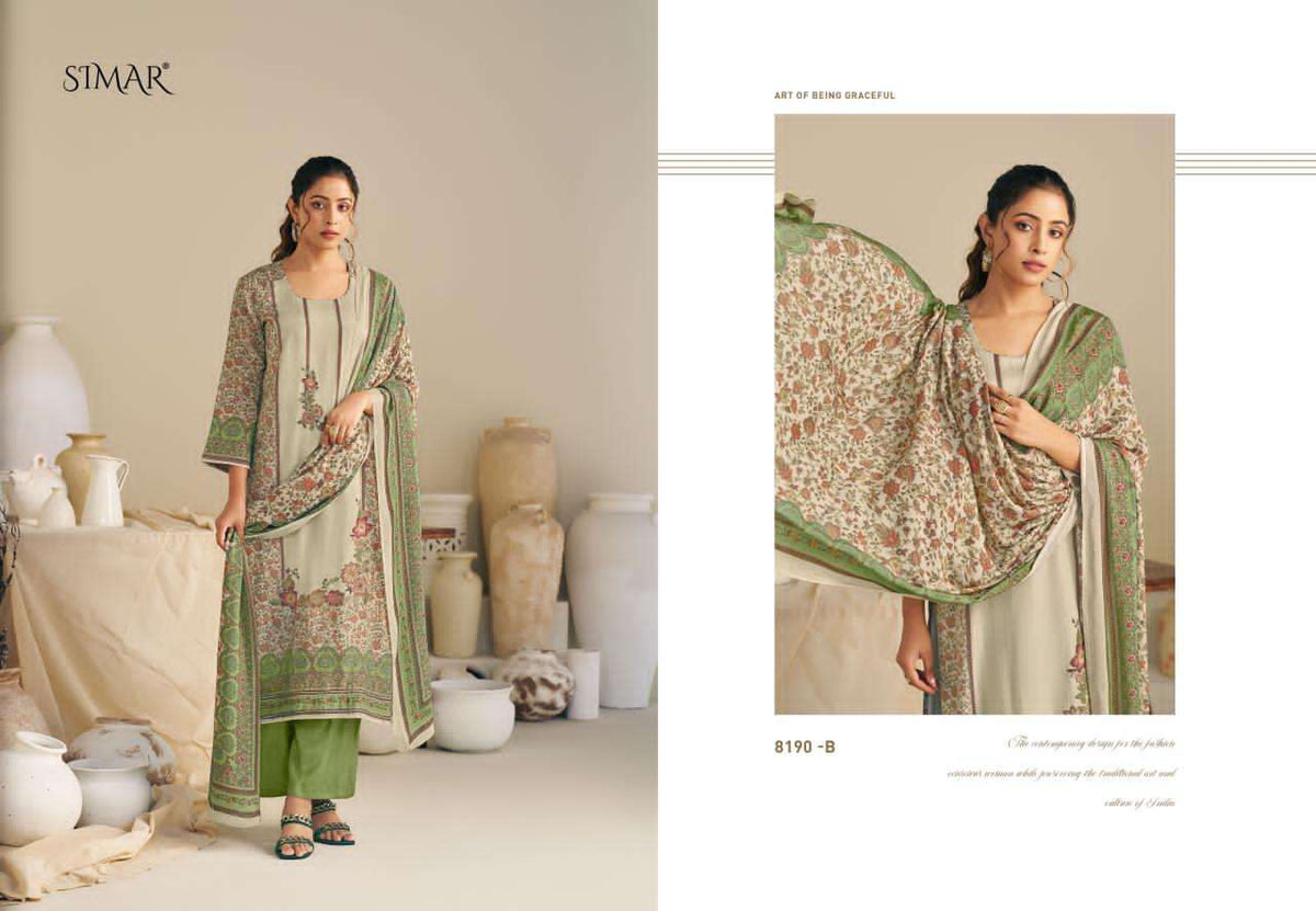 Glossy Fenna Viscose Dress Material - Amrah Wholesale
