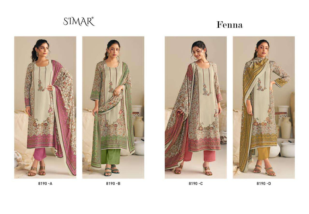 Glossy Fenna Viscose Dress Material - Amrah Wholesale