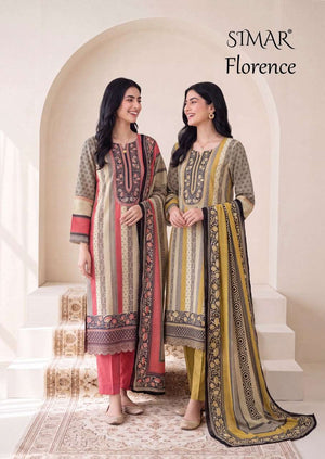 Glossy Florence Viscose Muslin Digital Print Dress Material