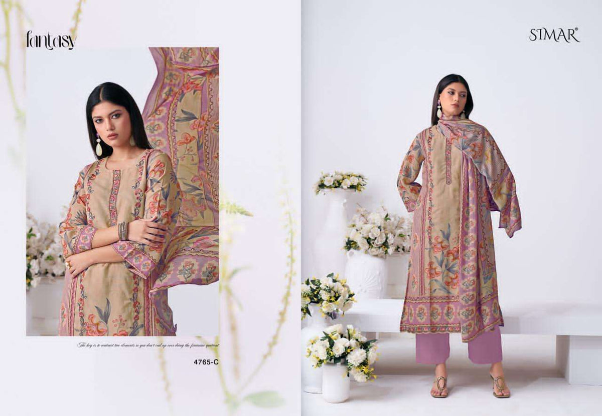 Glossy Florika Pure Mal Digital Printed Dress Material - Amrah Wholesale