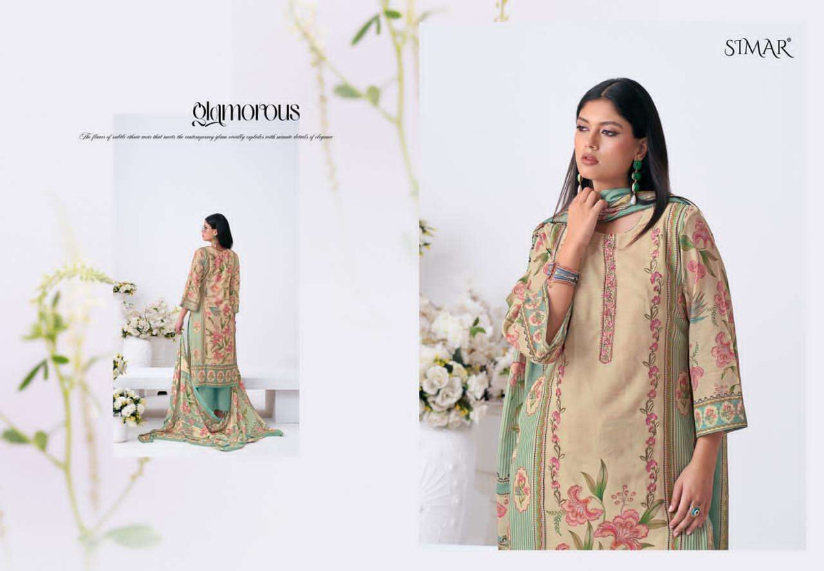 Glossy Florika Pure Mal Digital Printed Dress Material - Amrah Wholesale