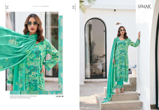 Glossy The Flower Story Muslin Dress Material Wholesale - Amrah Wholesale