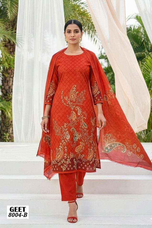 Glossy Simar Geet Pure Lawn Cotton Dress Material