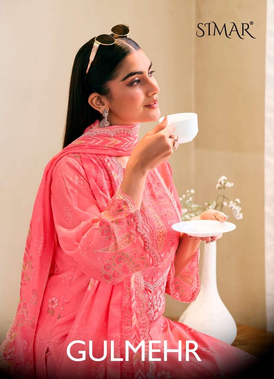 Glossy Gulmehr Premium Muslin Silk Dress Material