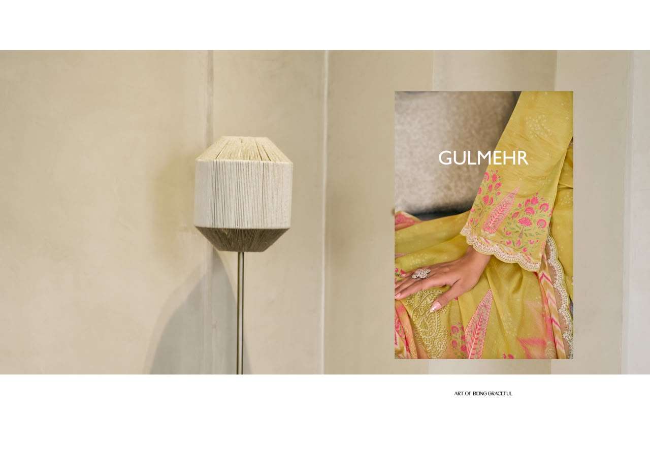 Glossy Gulmehr Premium Muslin Silk Dress Material