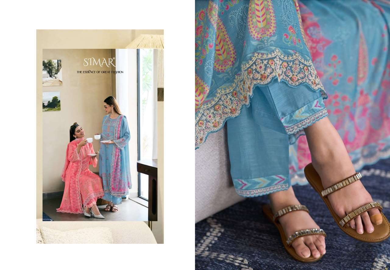 Glossy Gulmehr Premium Muslin Silk Dress Material