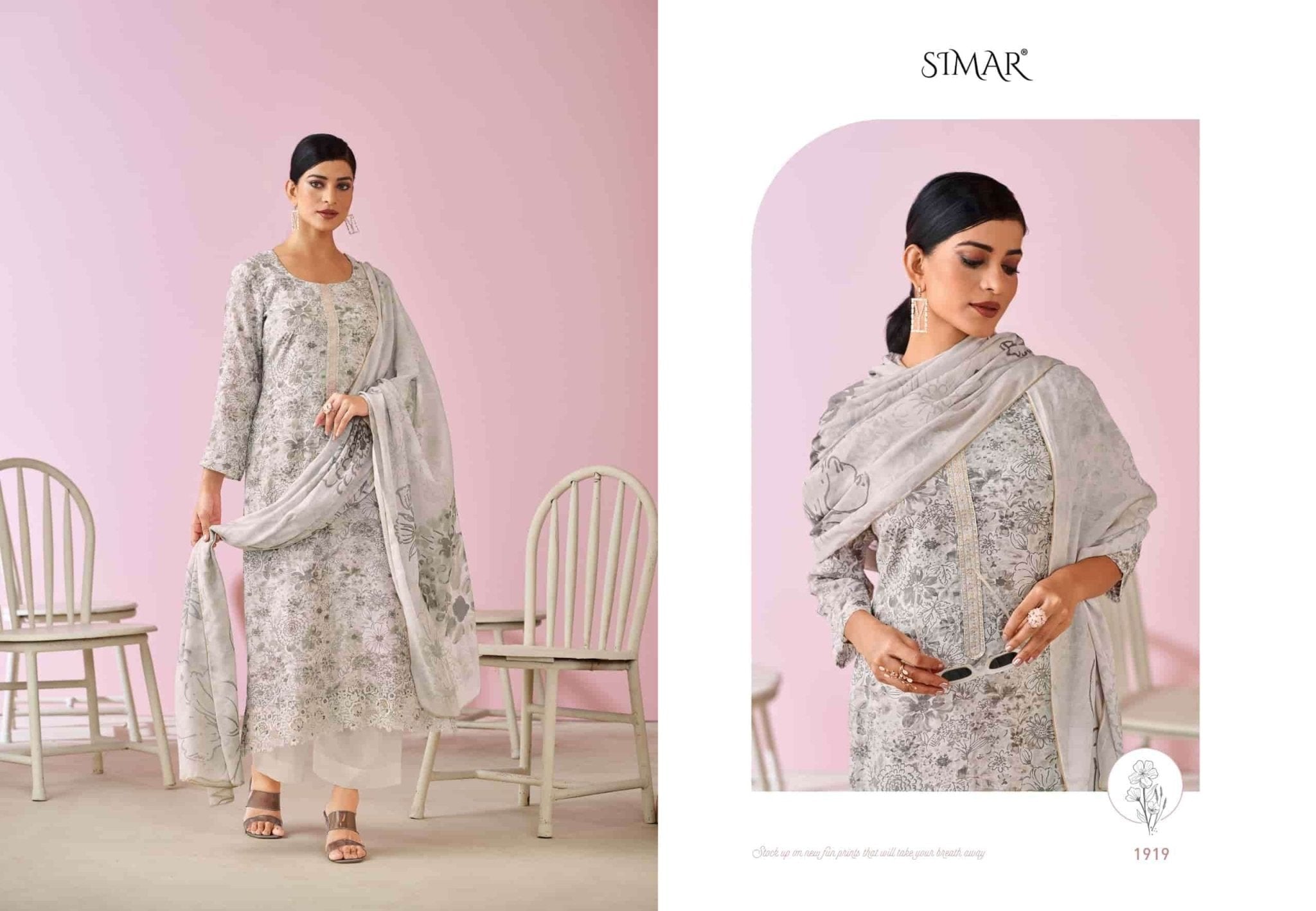 Glossy Haseen A Hit List Collection Vol 1 Pure Viscose Muslin Dress Material - Amrah Wholesale