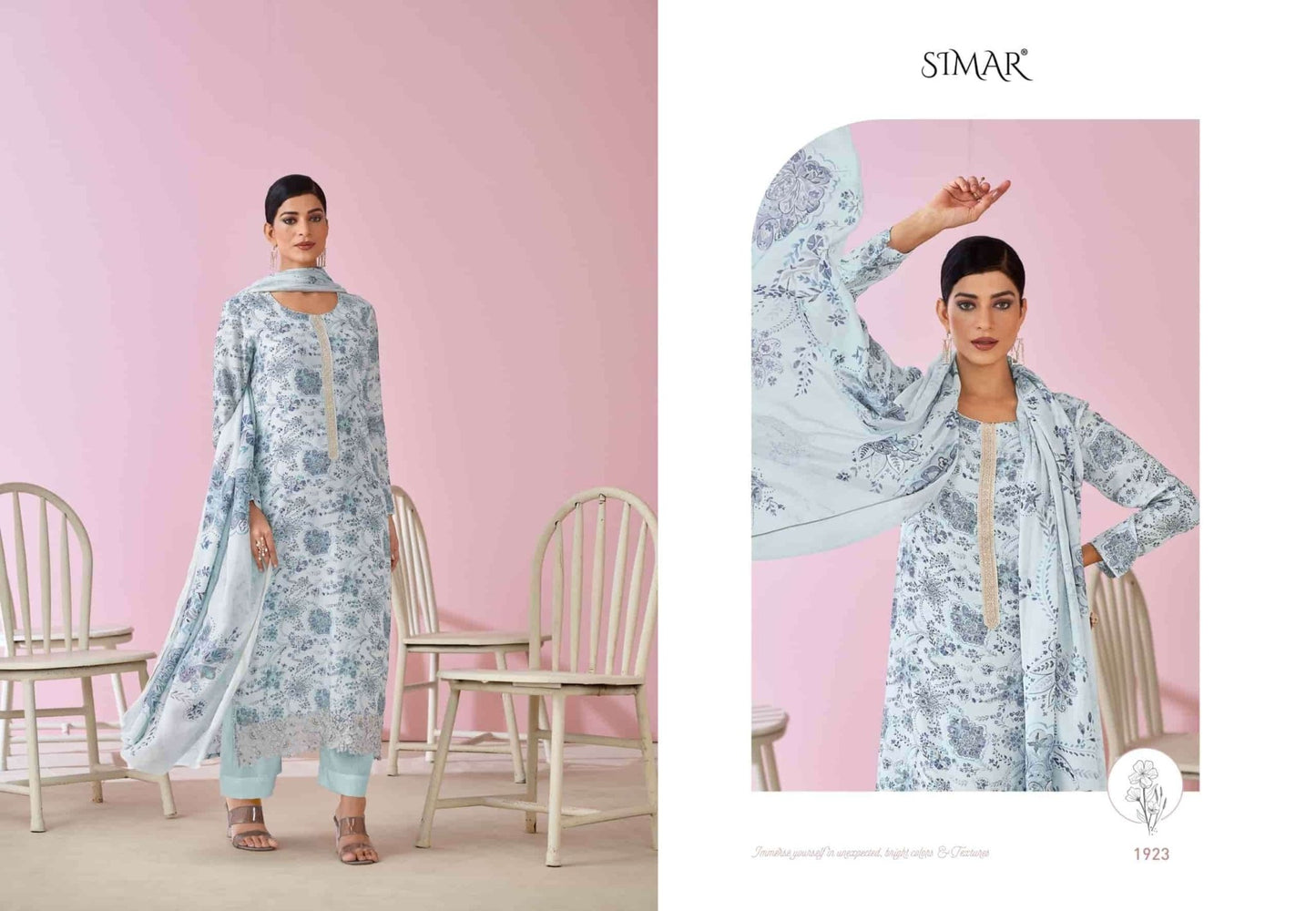 Glossy Haseen A Hit List Collection Vol 1 Pure Viscose Muslin Dress Material - Amrah Wholesale