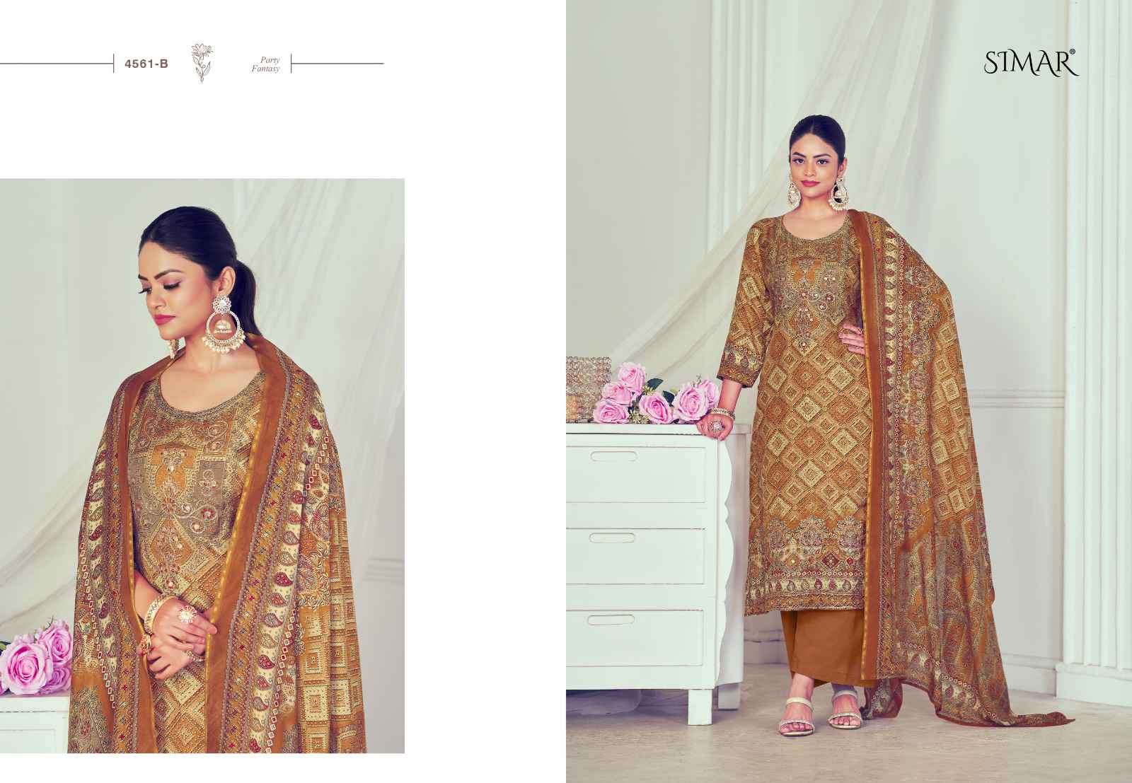 Glossy Humpreet 4561 Fancy Silk Dress Material Wholesale Price Surat