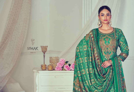 Glossy Humpreet 4561 Fancy Silk Dress Material Wholesale Price Surat