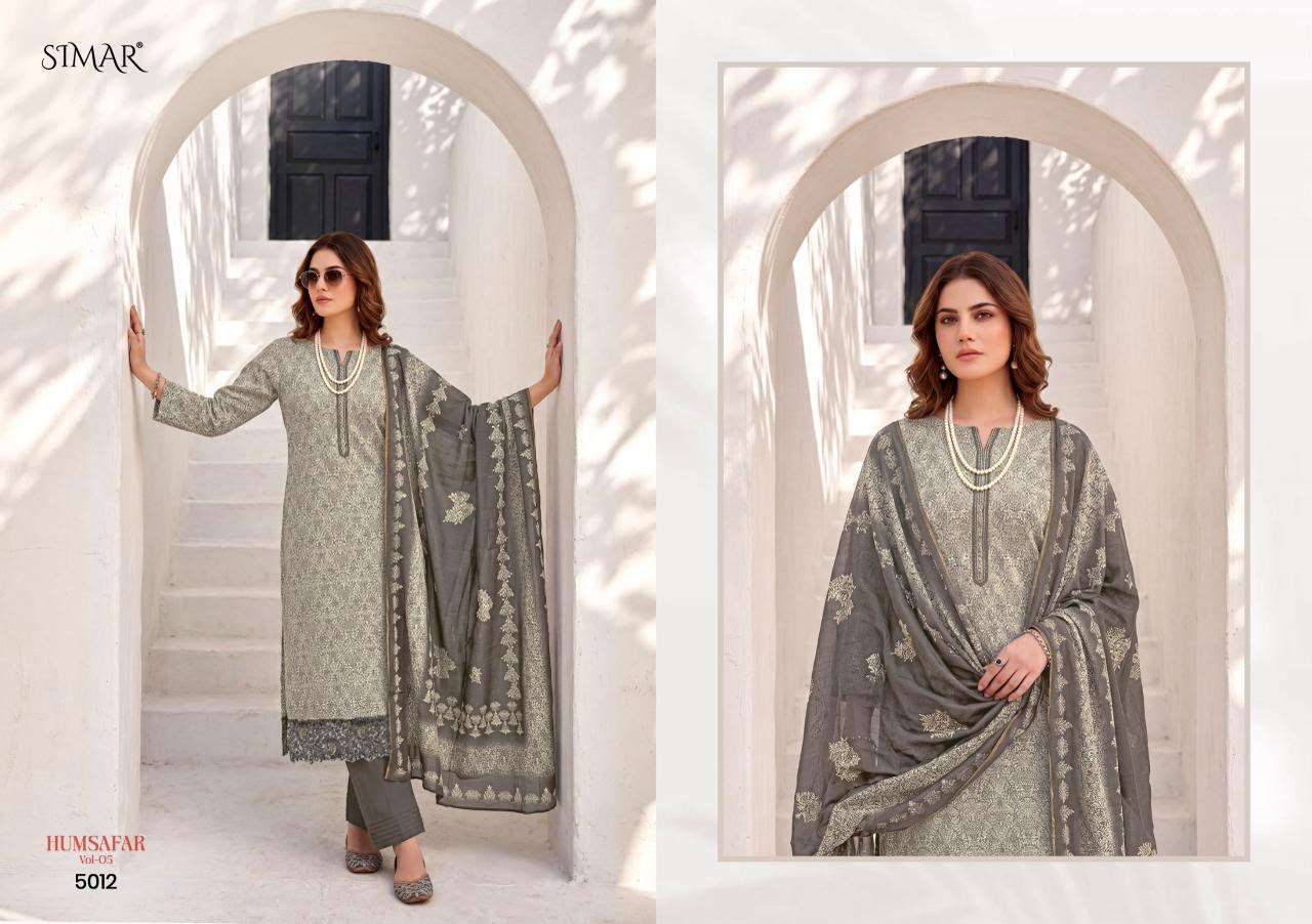 Glossy Humsafar Vol 5 Viscose Muslin Dress Material