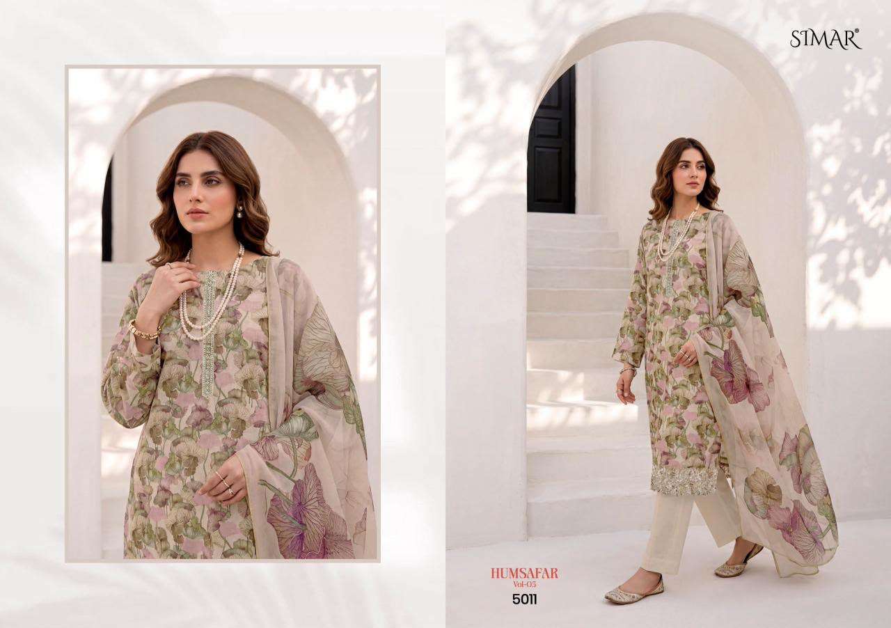 Glossy Humsafar Vol 5 Viscose Muslin Dress Material