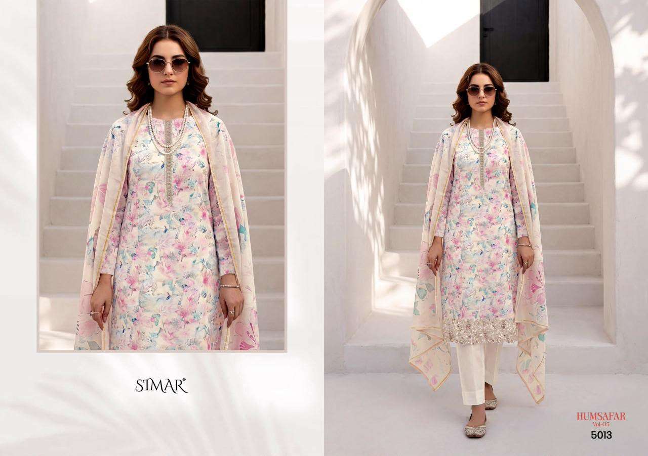 Glossy Humsafar Vol 5 Viscose Muslin Dress Material