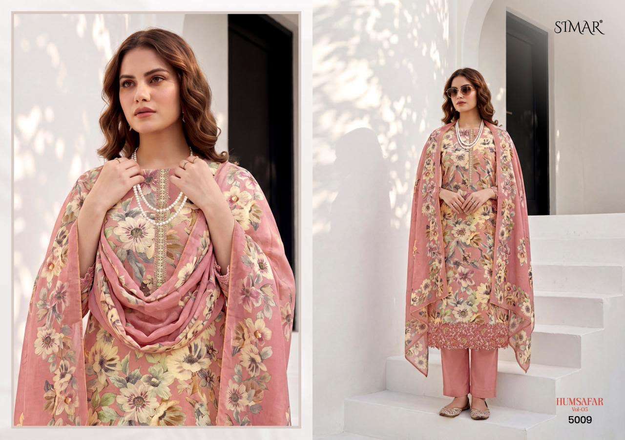 Glossy Humsafar Vol 5 Viscose Muslin Dress Material