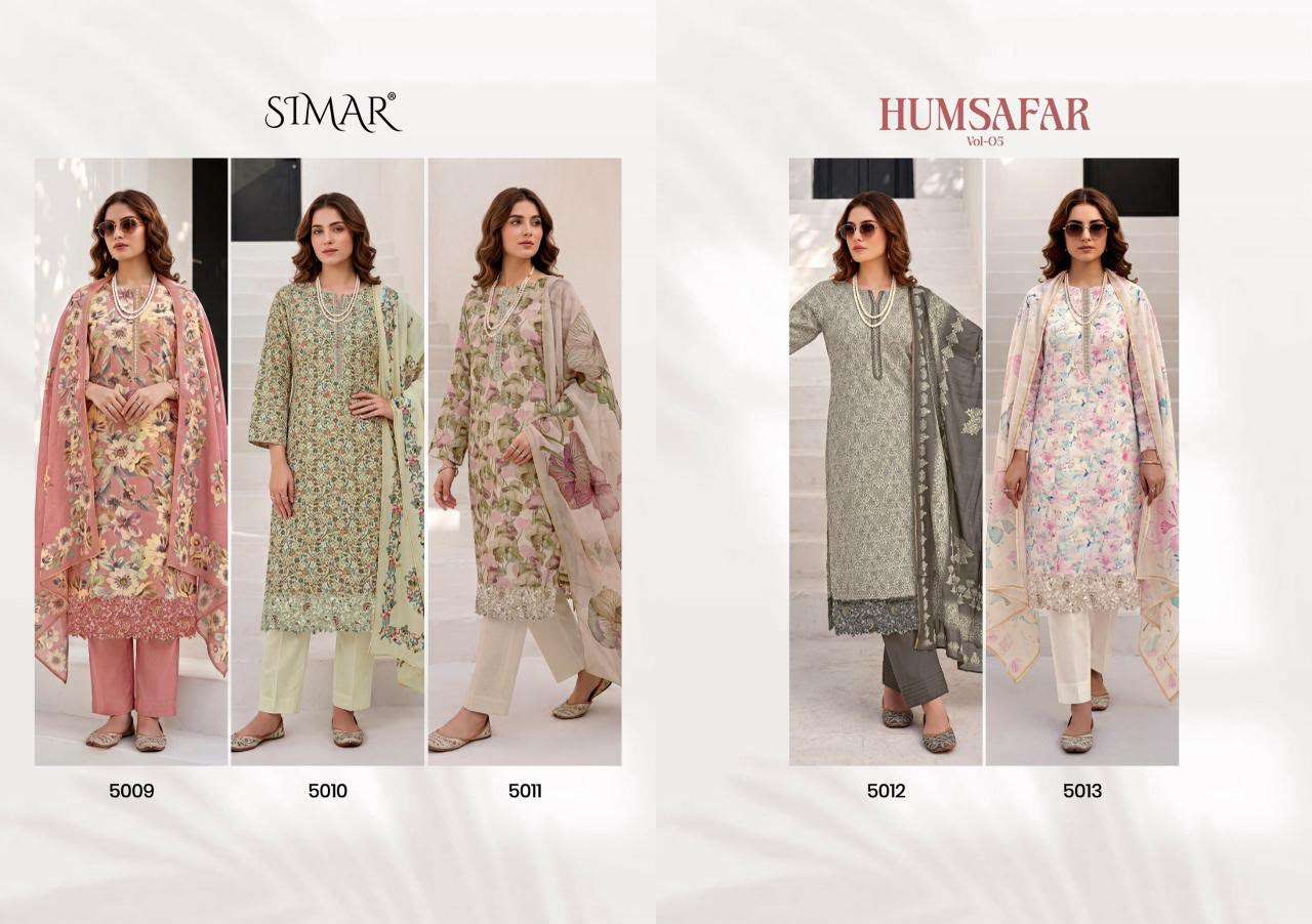 Glossy Humsafar Vol 5 Viscose Muslin Dress Material