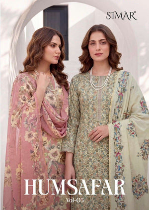 Glossy Humsafar Vol 5 Viscose Muslin Dress Material - Amrah Wholesale