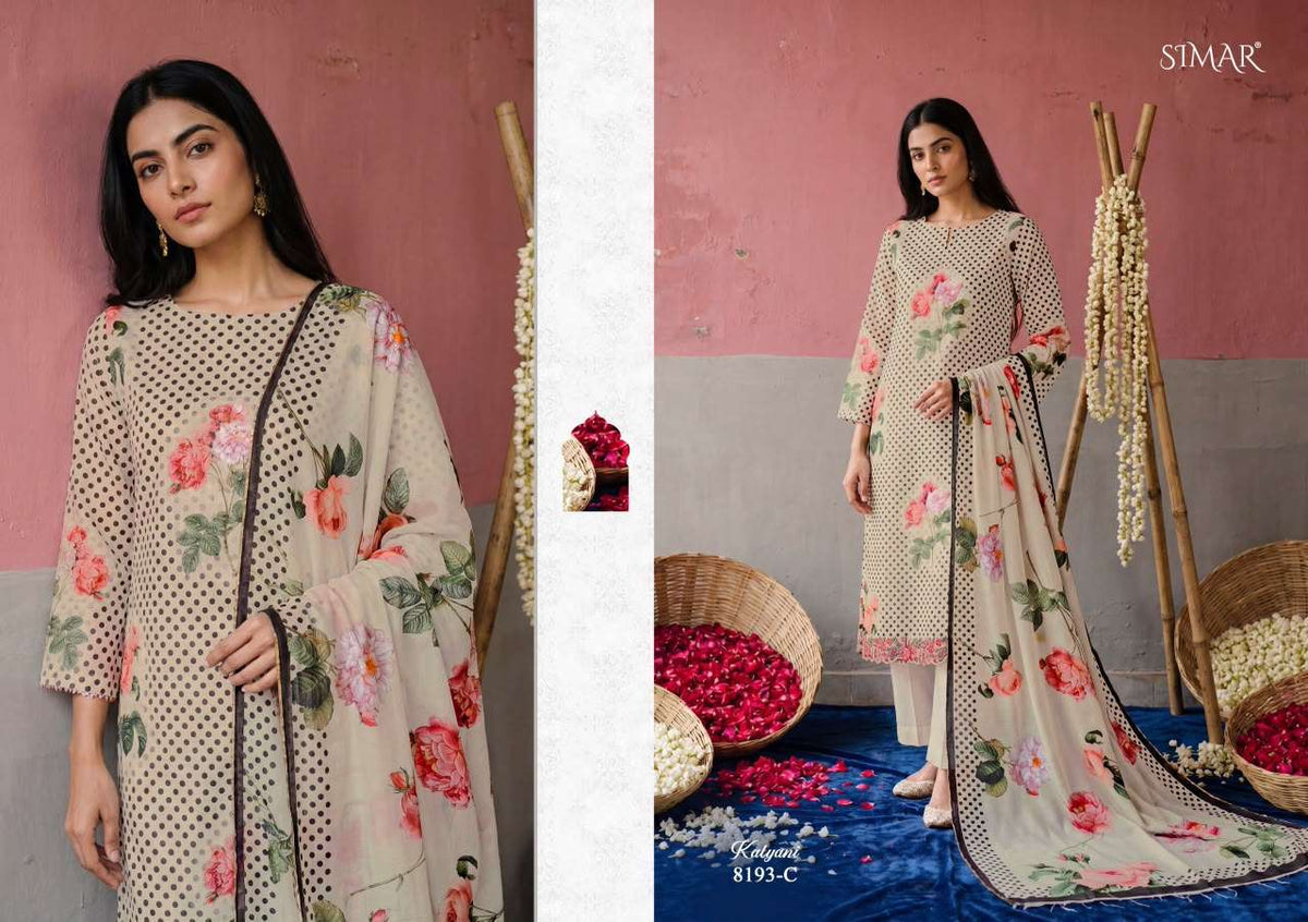 Glossy Kalyani Pure Mal Digital Printed Embroidered Salwar Suit Set - Amrah Wholesale
