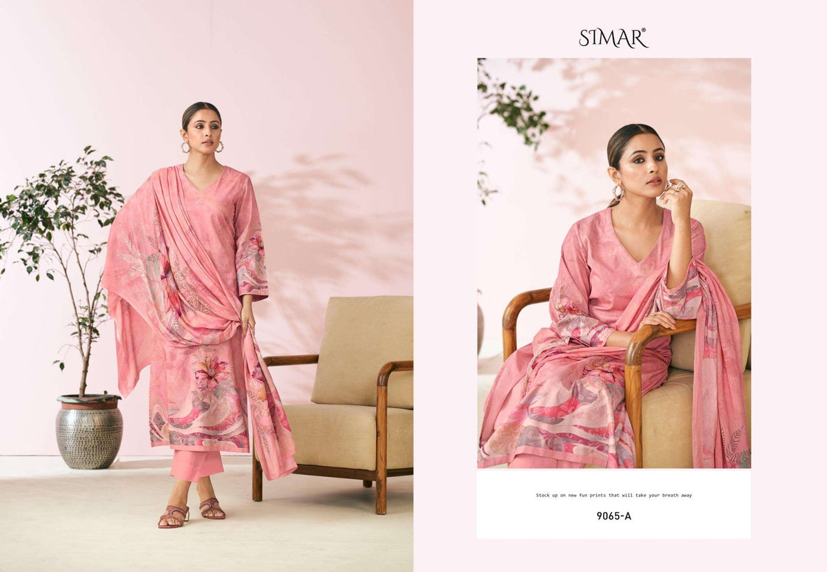 Glossy Kayaa Pure Lawn Cotton Digital Print Dress Material - Amrah Wholesale
