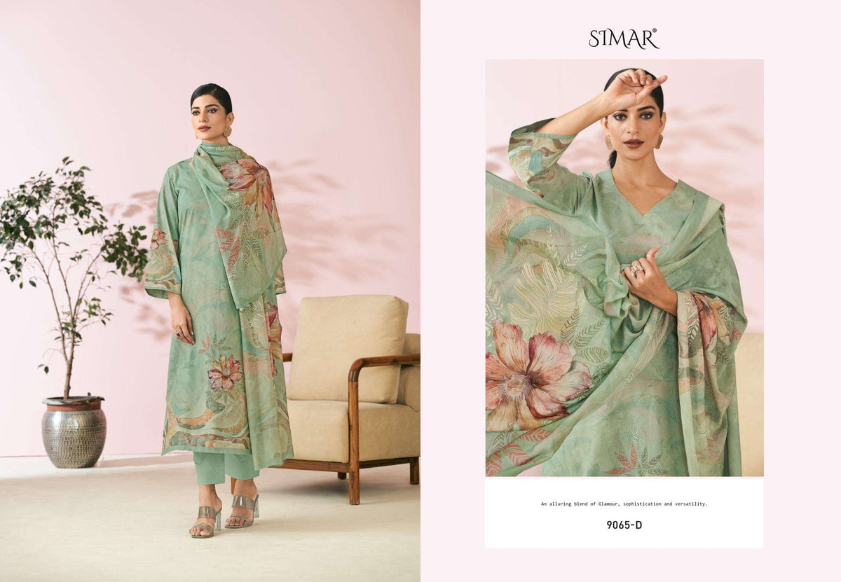 Glossy Kayaa Pure Lawn Cotton Digital Print Dress Material - Amrah Wholesale