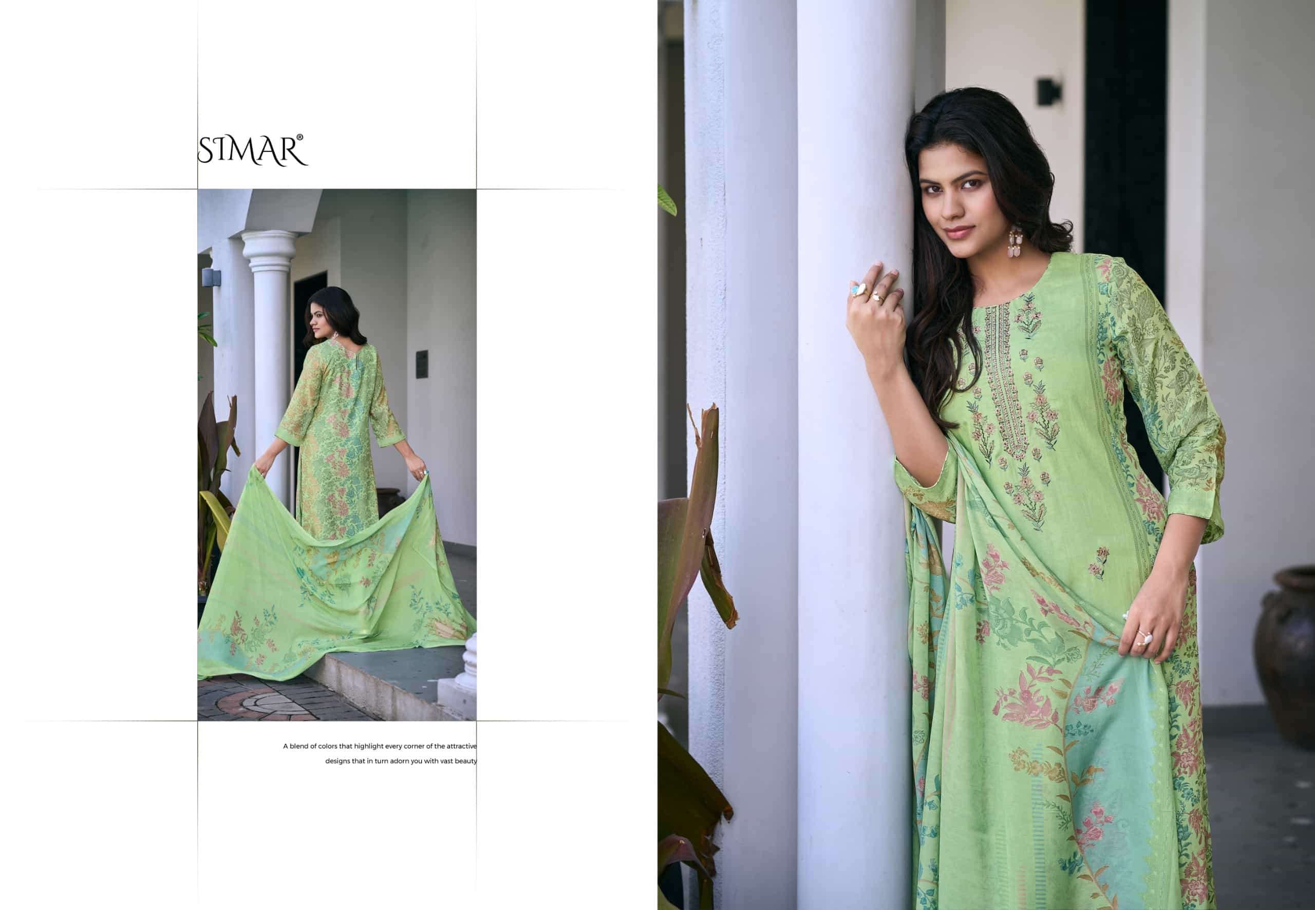 Glossy Minaaz Pure Viscose Muslin Salwar Suit Wholesale Catalogue