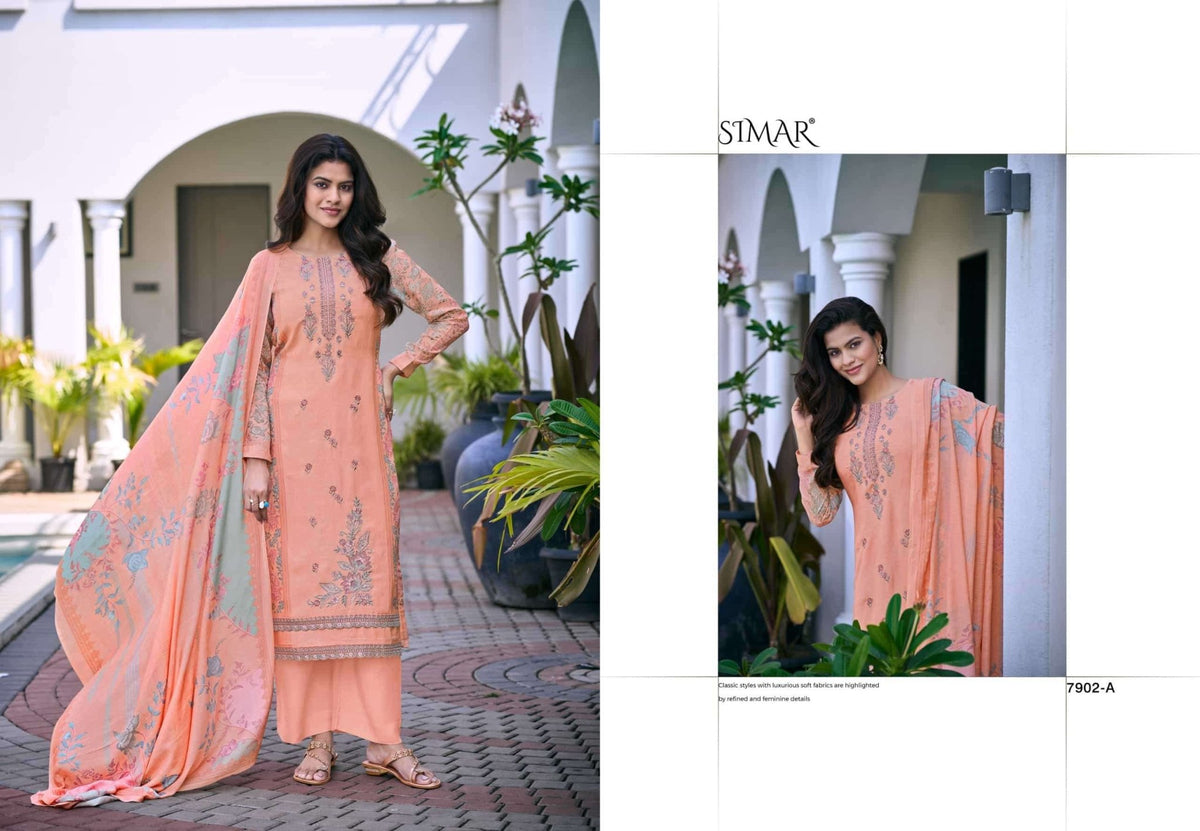 Glossy Minaaz Pure Viscose Muslin Salwar Suit Wholesale Catalogue - Amrah Wholesale