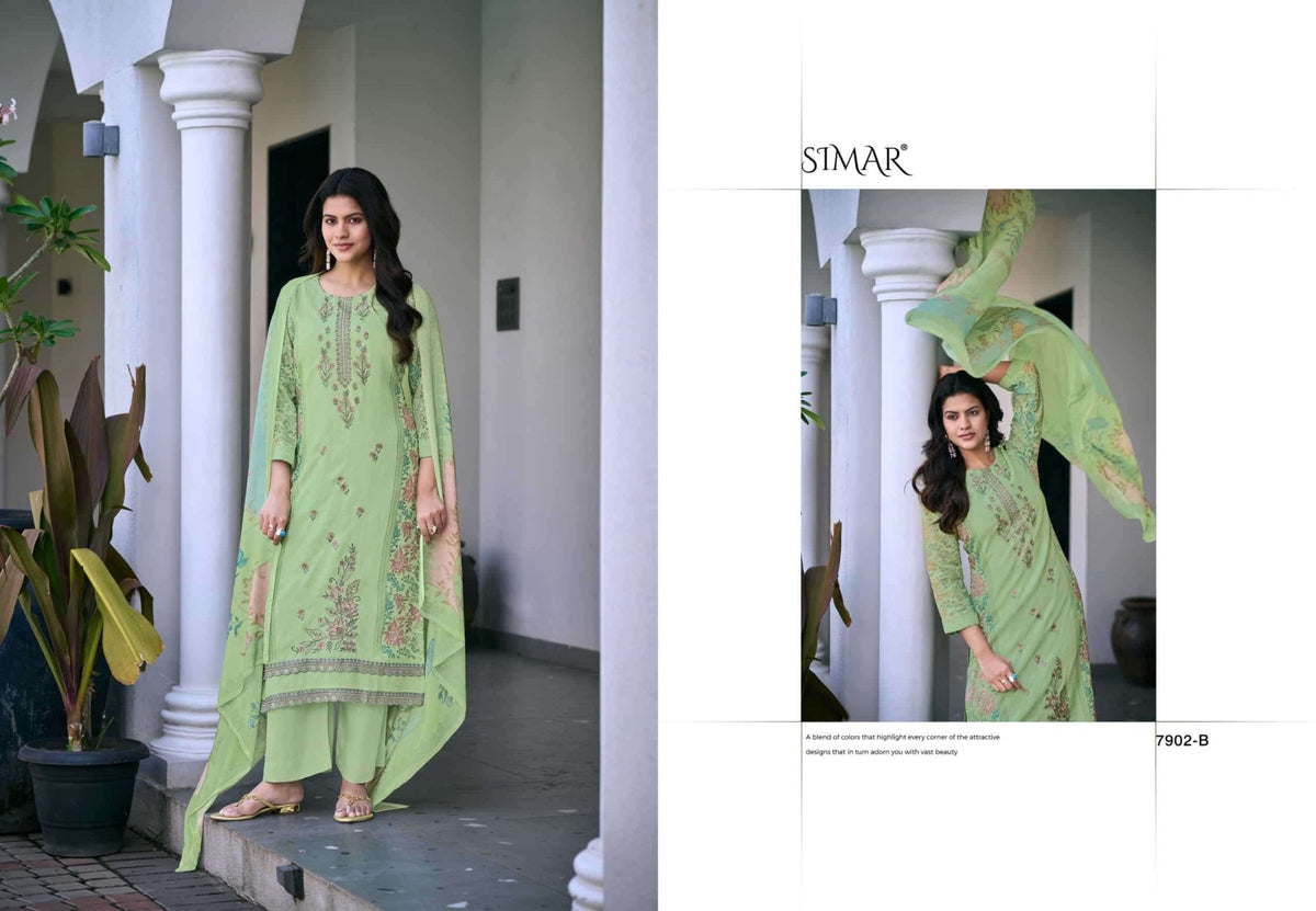 Glossy Minaaz Pure Viscose Muslin Salwar Suit Wholesale Catalogue - Amrah Wholesale