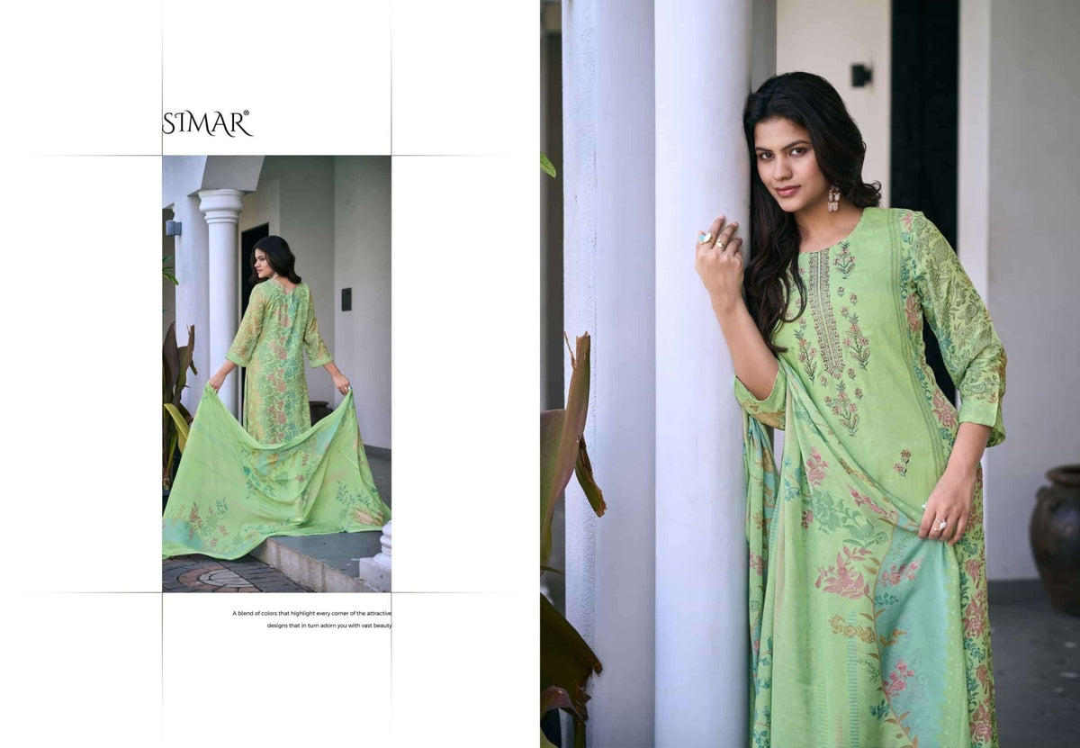 Glossy Minaaz Pure Viscose Muslin Salwar Suit Wholesale Catalogue - Amrah Wholesale