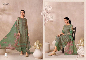 Glossy Morni Lawn Cotton Dress Material - Amrah Wholesale