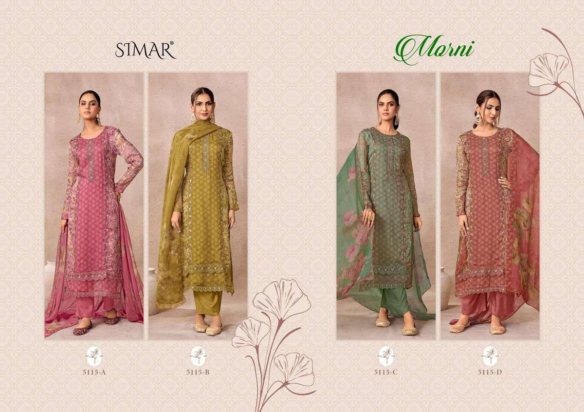 Glossy Morni Lawn Cotton Dress Material - Amrah Wholesale