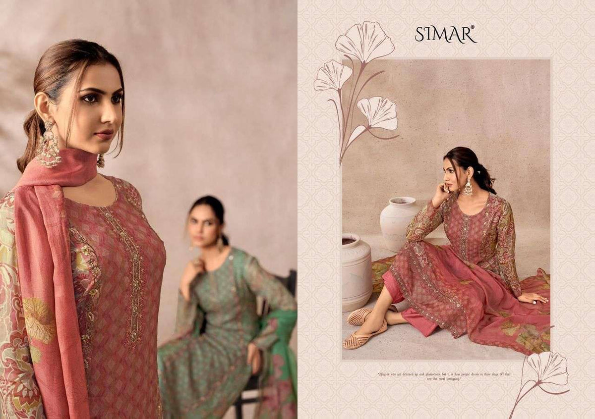 Glossy Morni Lawn Cotton Dress Material - Amrah Wholesale