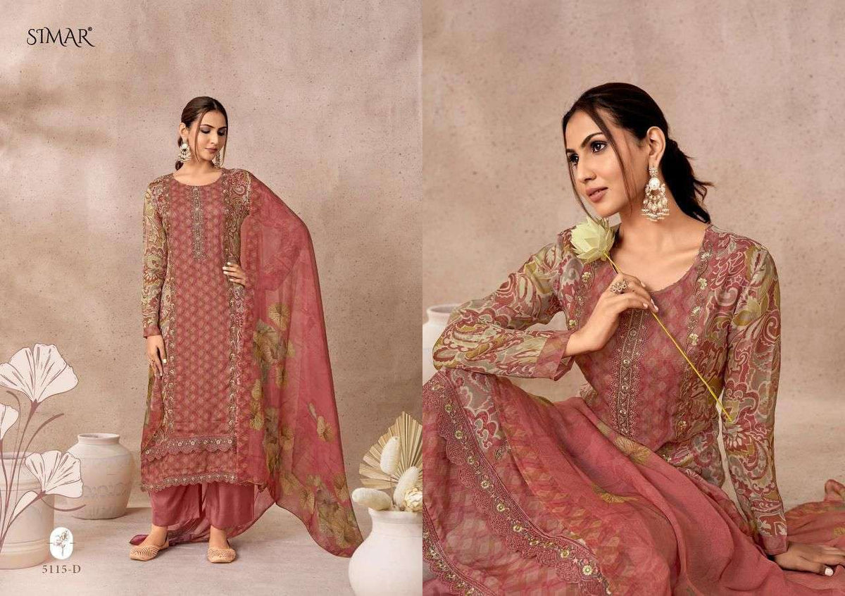 Glossy Morni Lawn Cotton Dress Material - Amrah Wholesale