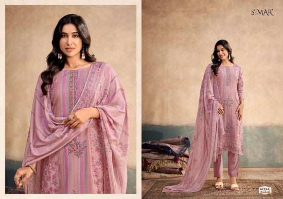 Glossy Naksh Premium Muslin Dress Material - Amrah Wholesale