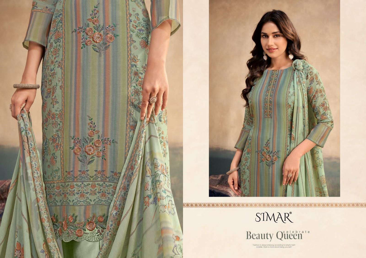 Glossy Naksh Premium Muslin Dress Material - Amrah Wholesale