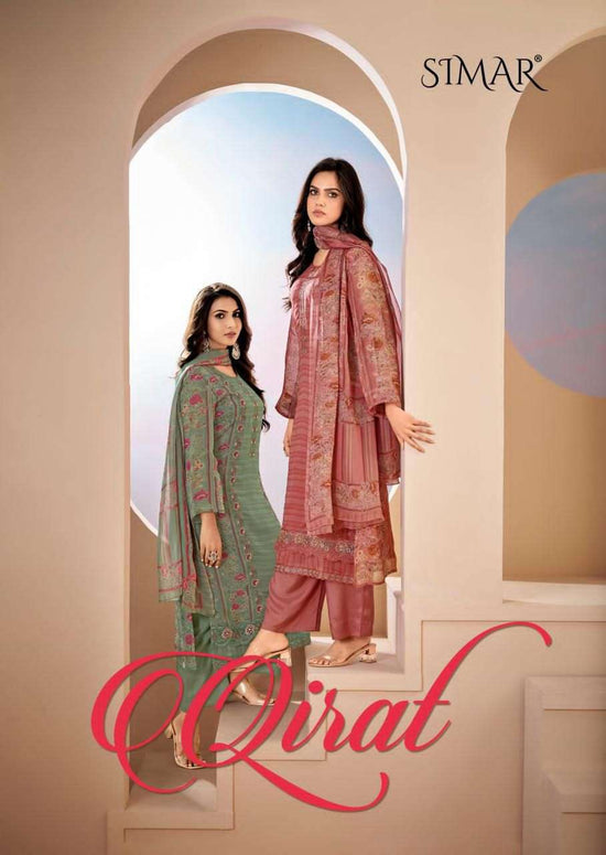 Glossy Qirat Pure Lawn Cotton Dress Material - Amrah Wholesale