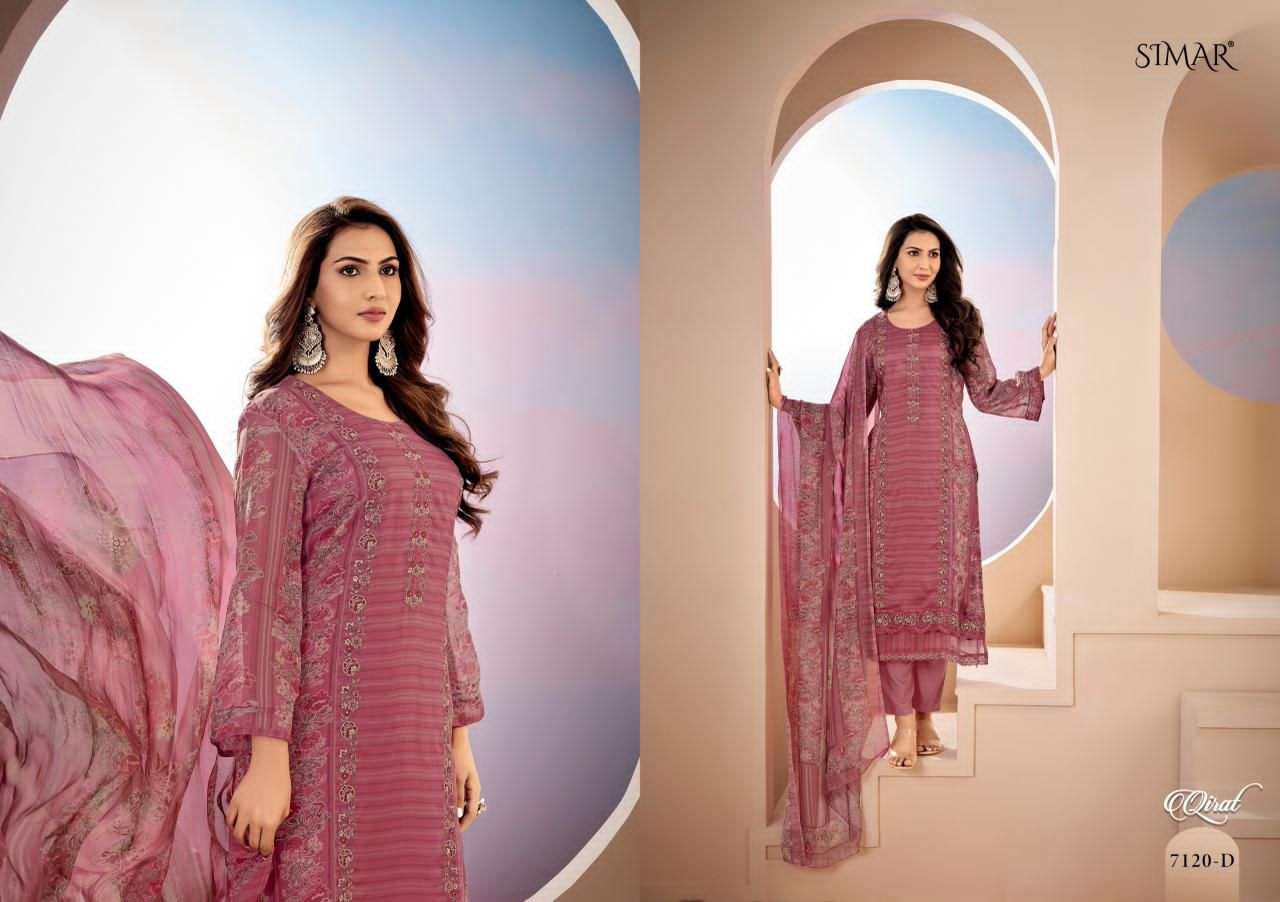 Glossy Qirat Pure Lawn Cotton Dress Material - Amrah Wholesale