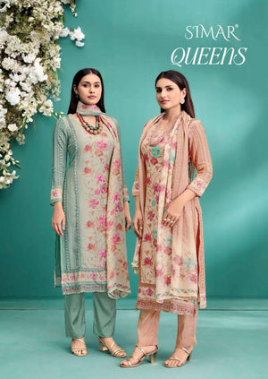 Glossy Queens Pure Viscose Muslin Dress Material