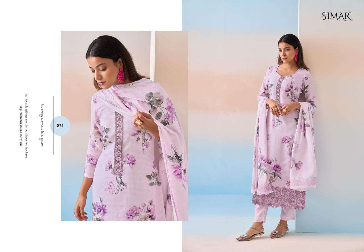 Glossy Saaras Pure Viscose Muslin Digital Printed Dress Material