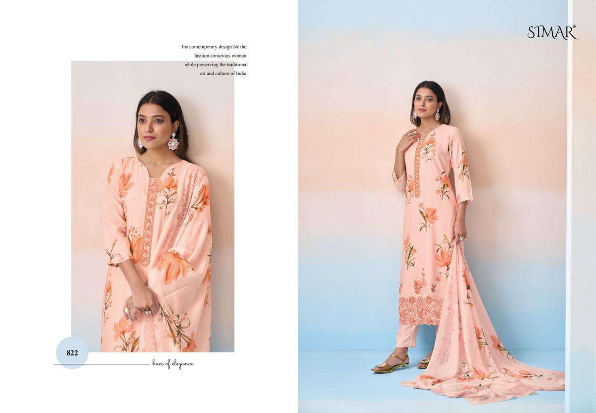 Glossy Saaras Pure Viscose Muslin Digital Printed Dress Material