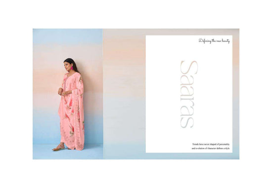 Glossy Saaras Pure Viscose Muslin Digital Printed Dress Material